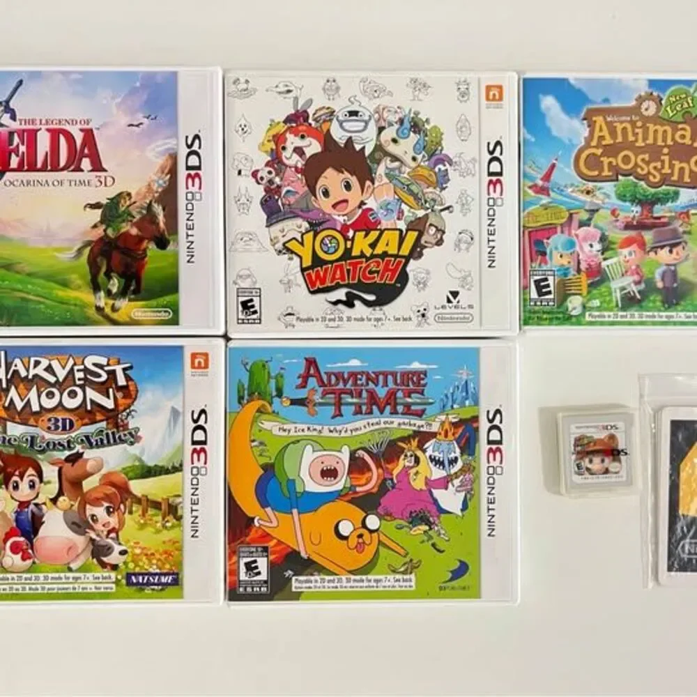 Nintendo 3DS Games lot of 6 & 5 3DS AR Cards (A1-A4 & A6)